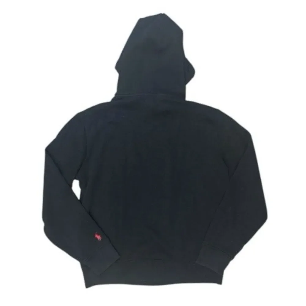 Polo Ralph Lauren Hoodie Black Buffalo Plaid Big Pony Logo Pockets Men’s M